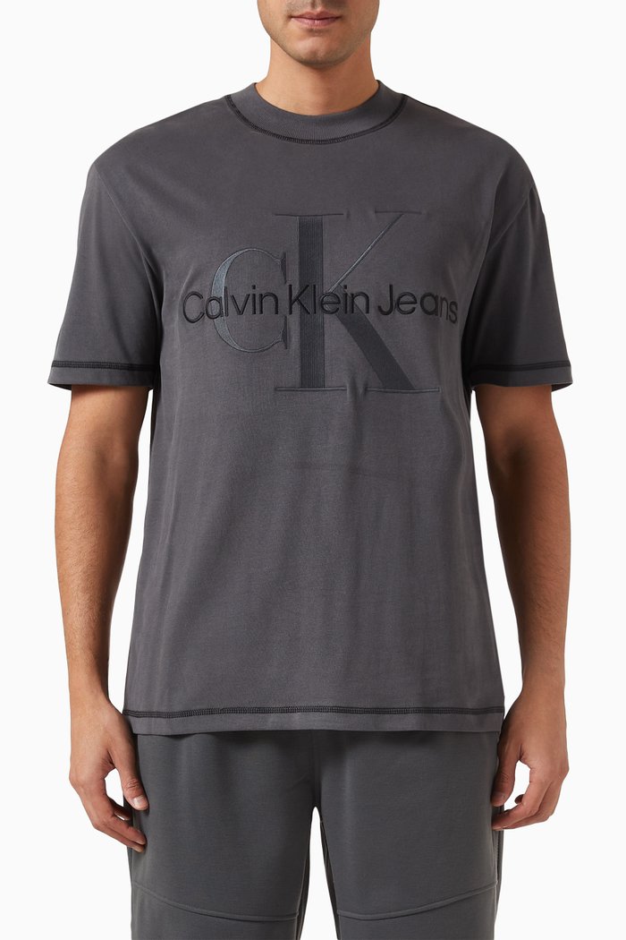 

Monologo T-shirt in Cotton-jersey, Black