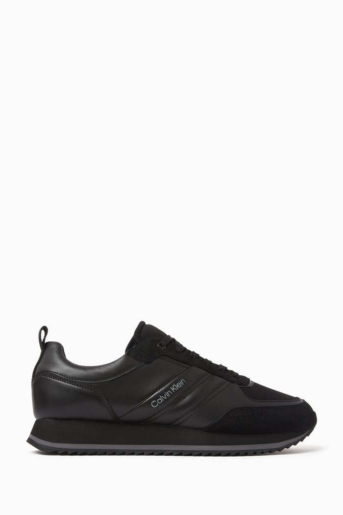 

Low-top Sneakers in Leather, Black