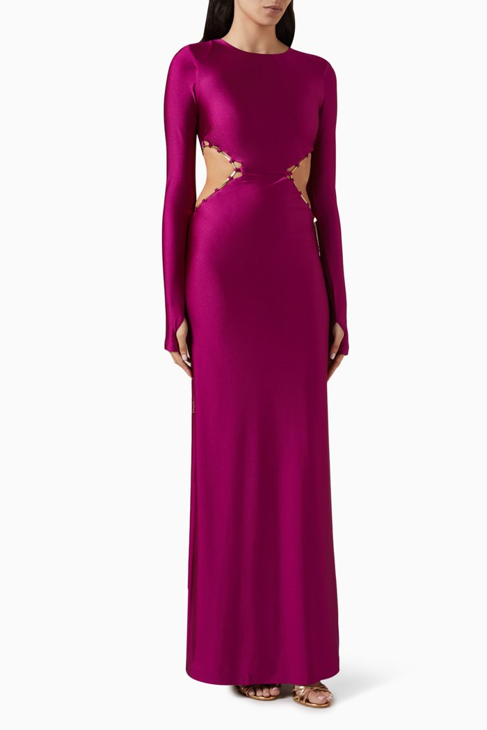 Kaia Cut-out Maxi Dress, Pink