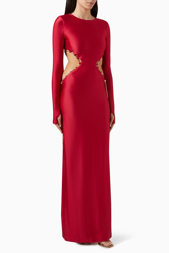 

Kaia Cut-out Maxi Dress, Red
