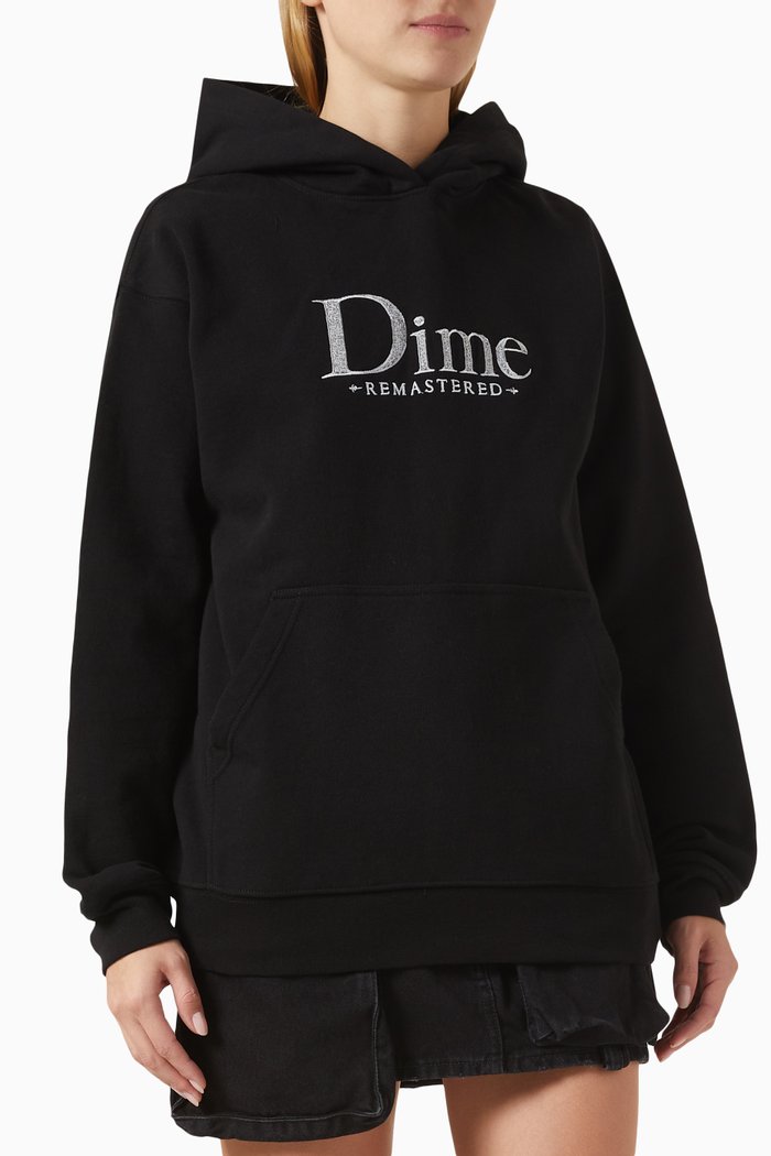 Classic Remastered Hoodie in Cotton, Black