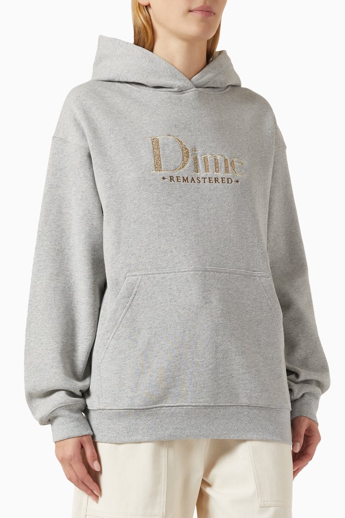 

Classic Remastered Hoodie in Cotton, Grey