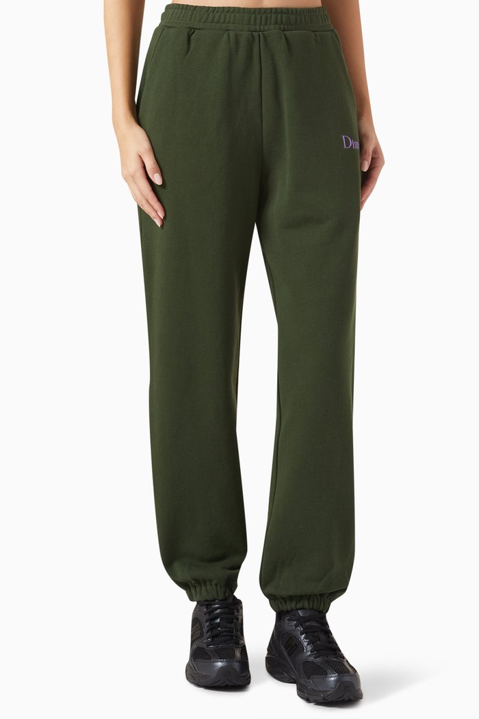 Classic Small Logo Sweatpants in Cotton, Green