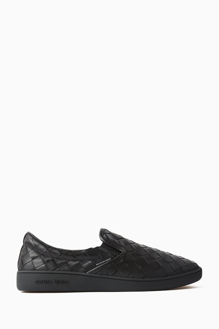 

Sawyer Sneakers in Intrecciato Leather, Black