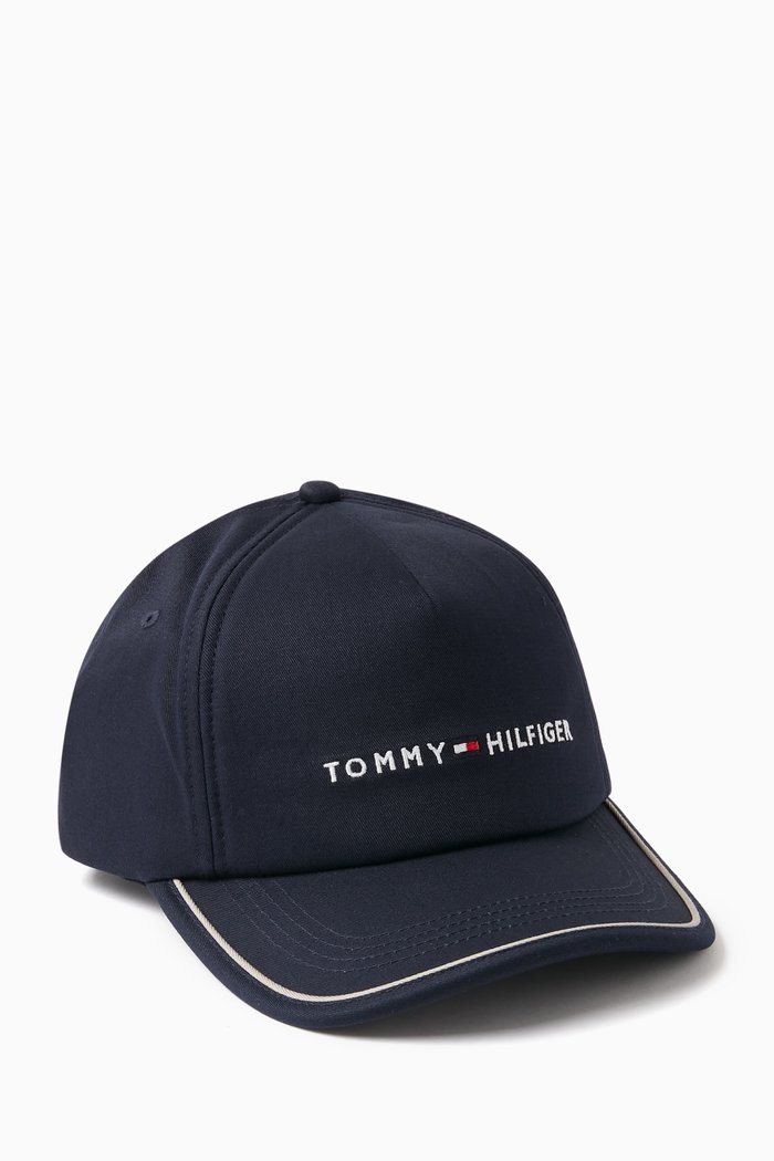 TH Skyline Baseball Cap in Cotton, Blue
