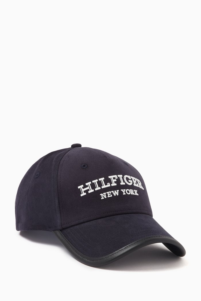 

Monotype Stacked Logo Baseball Cap in Cotton, Blue