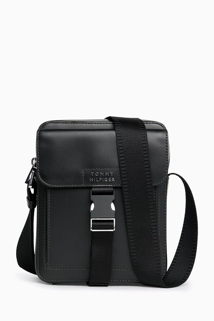 

Small Reporter Bag in Leather, Black