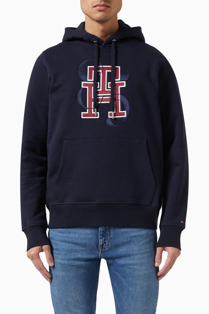 

1985 Collection Monogram Hoodie in Cotton, Blue