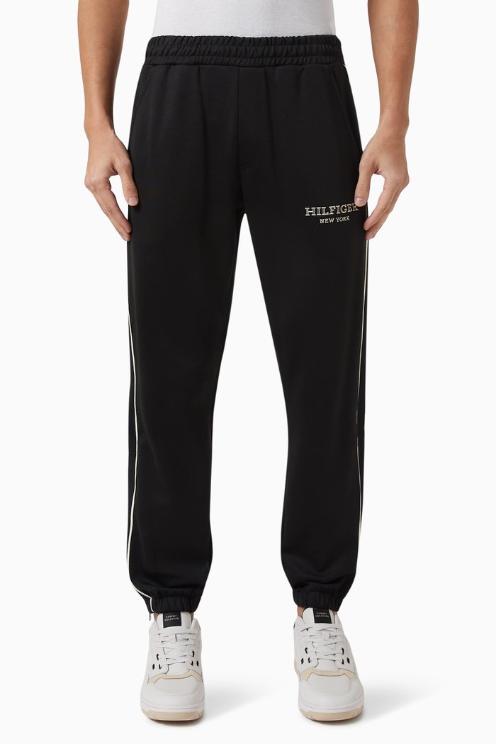 

Monotype Track Sweatpants in Stretch Cotton Blend, Black