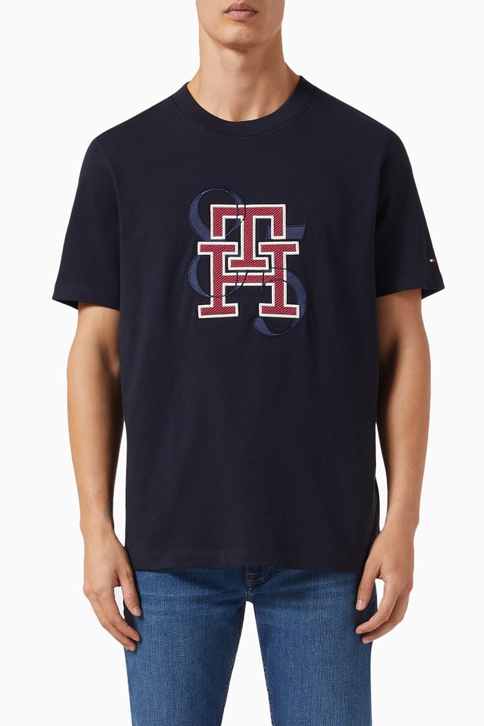 

Monogram 85 T-shirt in Cotton-jersey, Blue