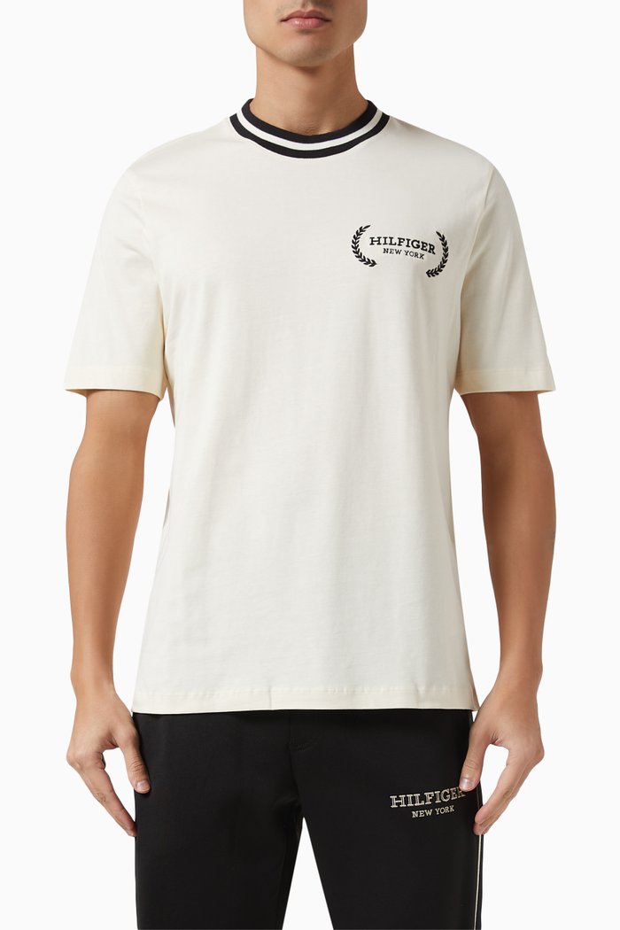 

Laurel Tipped T-shirt in Cotton-jersey, Neutral