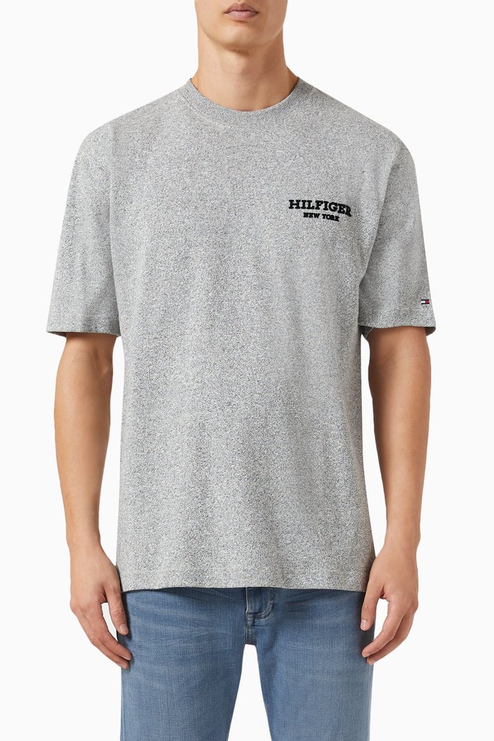 

Monotype Mouline T-shirt in Cotton-jersey, Grey