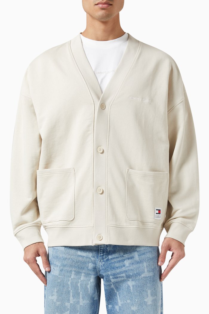 

Boxy S New Class Cardigan in Cotton, Neutral