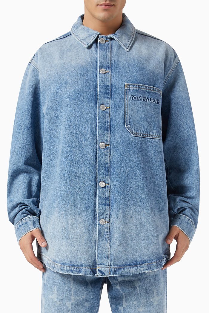 

Aiden Overshirt in Denim, Blue