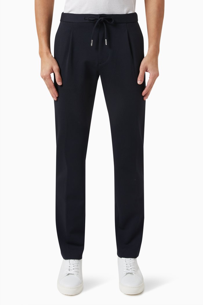 

DC Denton Punto Milano Trousers in Stretch Viscose Blend, Blue