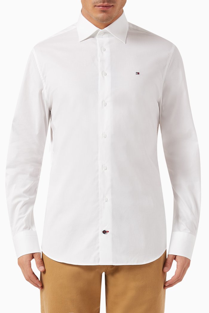 Regular-fit Shirt in Flex Poplin, White
