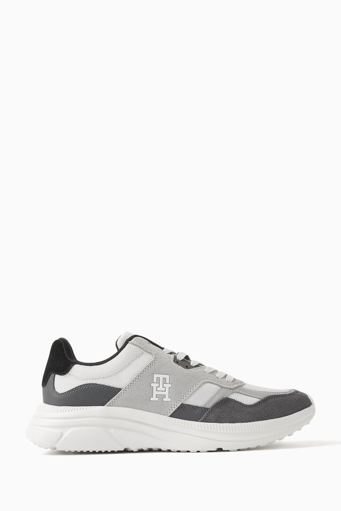 

Modern Runner Sneakers in Leather, Grey