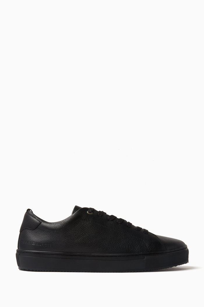 

Cupsole Low-top Sneakers in Leather, Black