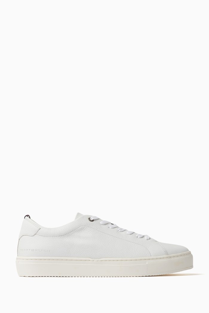 

Cupsole Low-top Sneakers in Leather, White