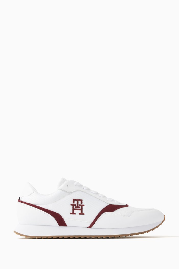 

Rubber Evo Sneakers in Mixed Leather, White