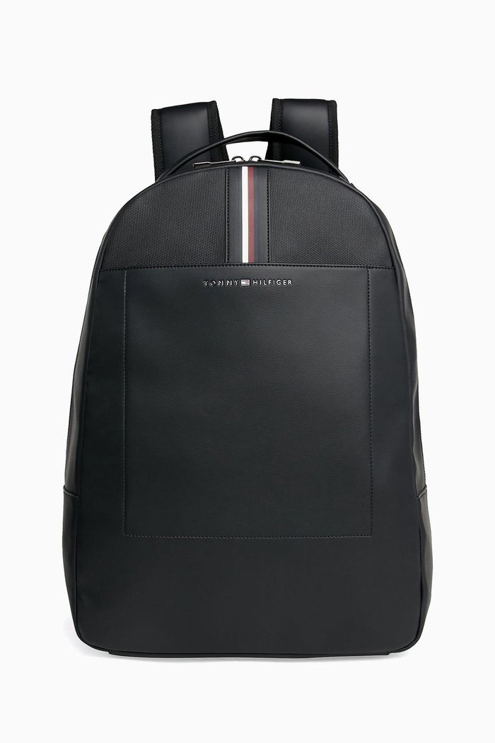 

Signature Logo Backpack in PU, Black