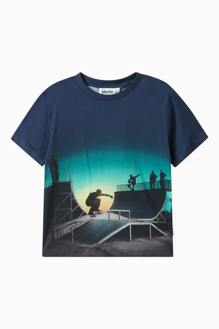 

Graphic-print T-shirt in Cotton, Black