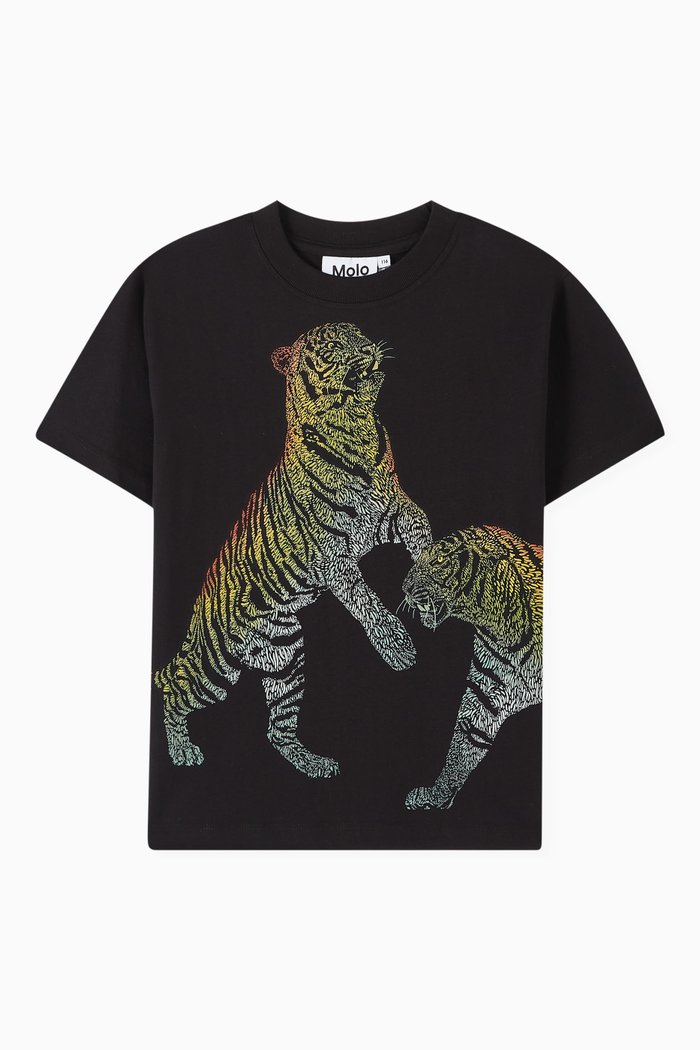 

Printed T-shirt in Cotton, Black
