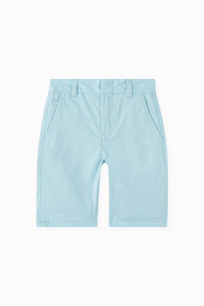 

Black-print Shorts in Organic Cotton, Blue