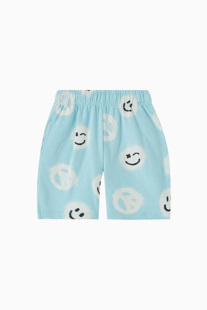 

Adian Basket-print Shorts in Cotton, Blue