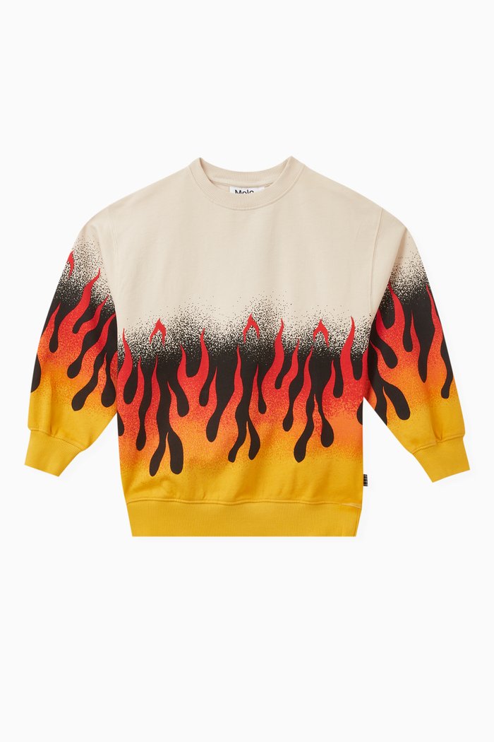 

Monti On Fire sweatshirt in Organic Cotton, White