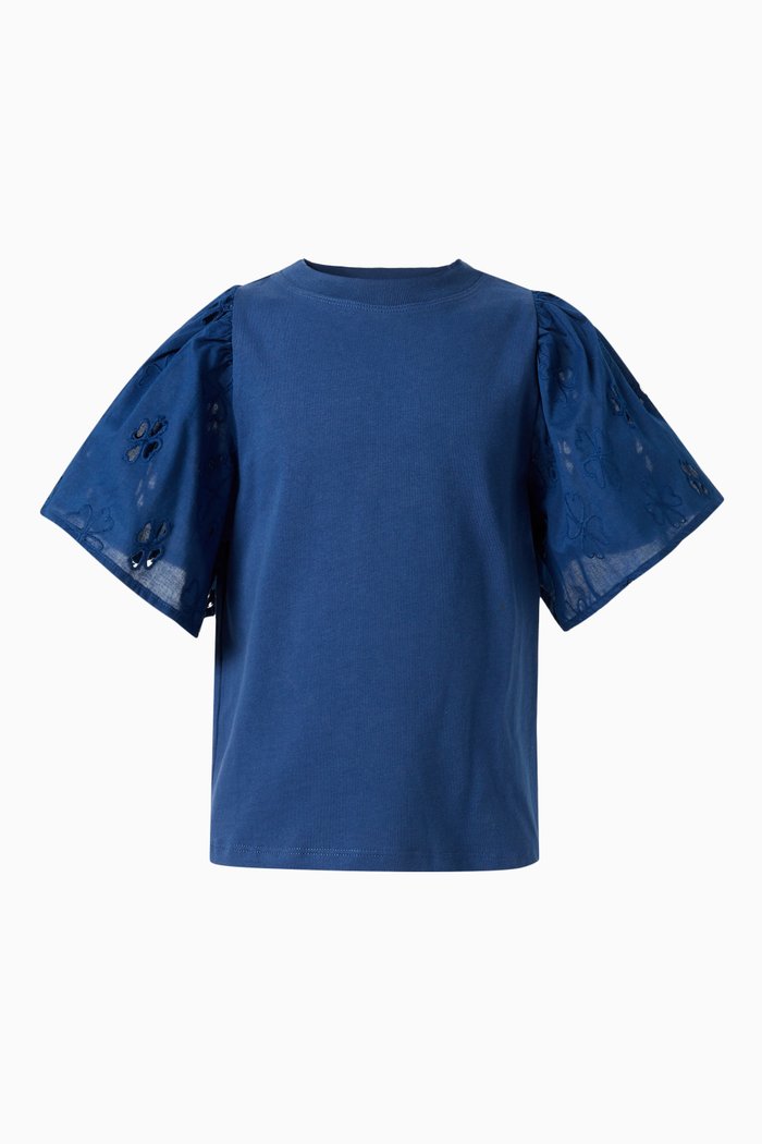

Ritza T-shirt in Cotton, Blue
