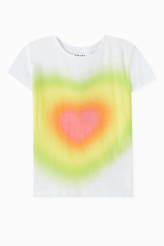 

Gradient Heart T-Shirt in Organic Cotton, White