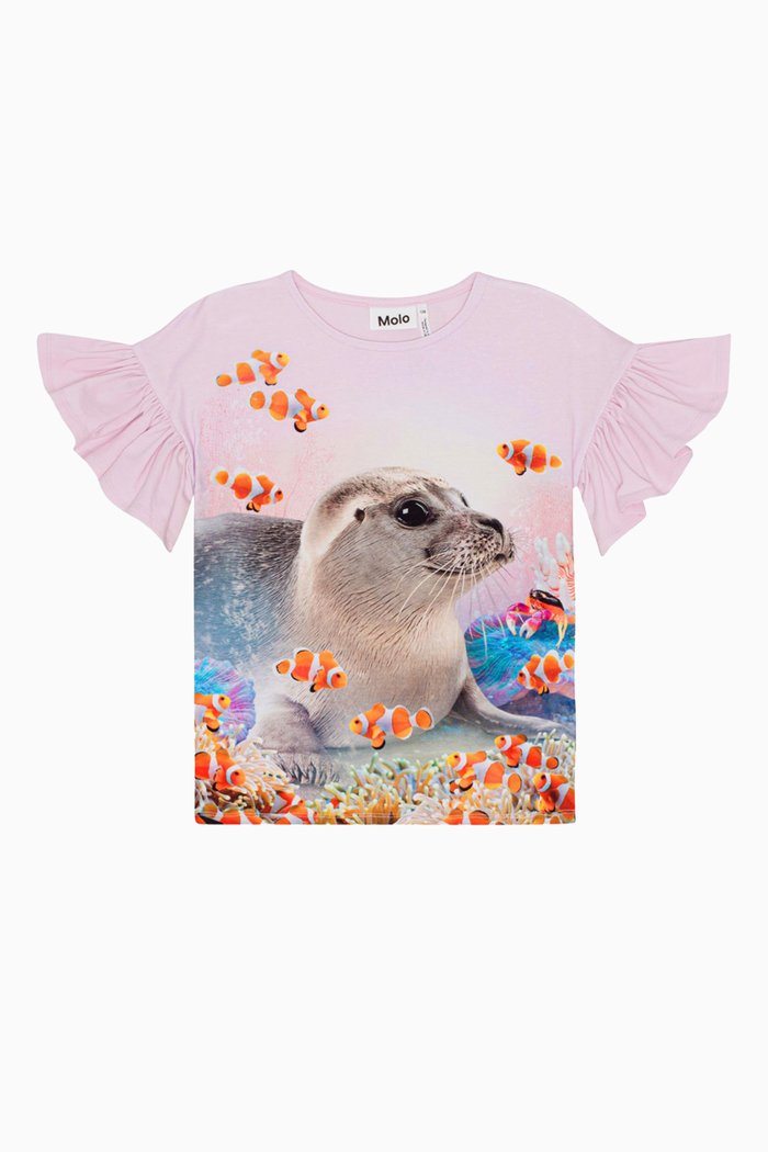 

Printed T-shirt in Cotton, Pink