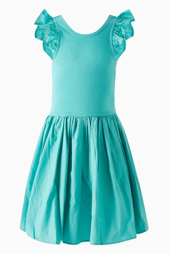 

Cloudia Wild Wave Dress in Cotton, Blue