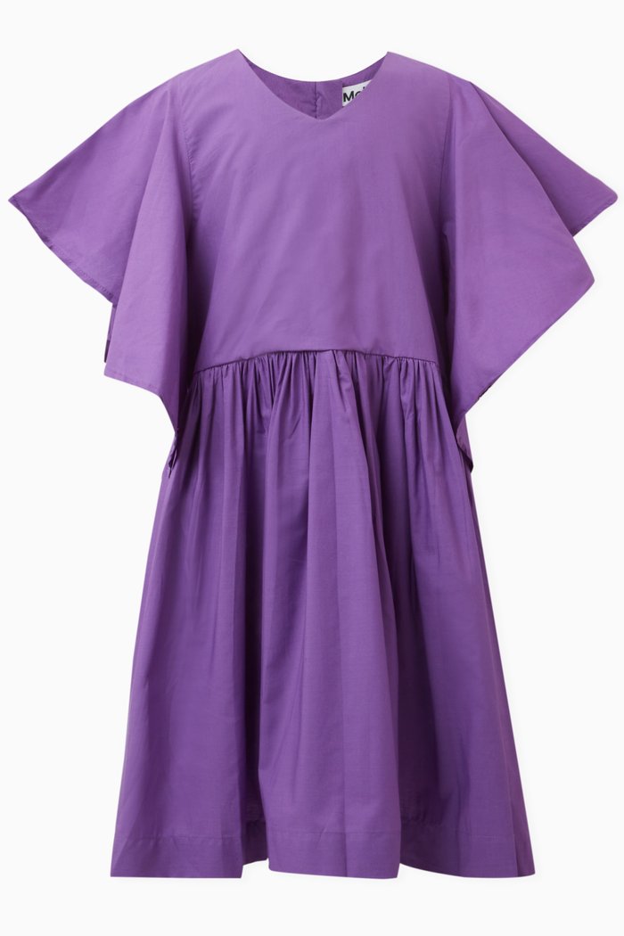Christiana Dress in Organic Cotton, Purple