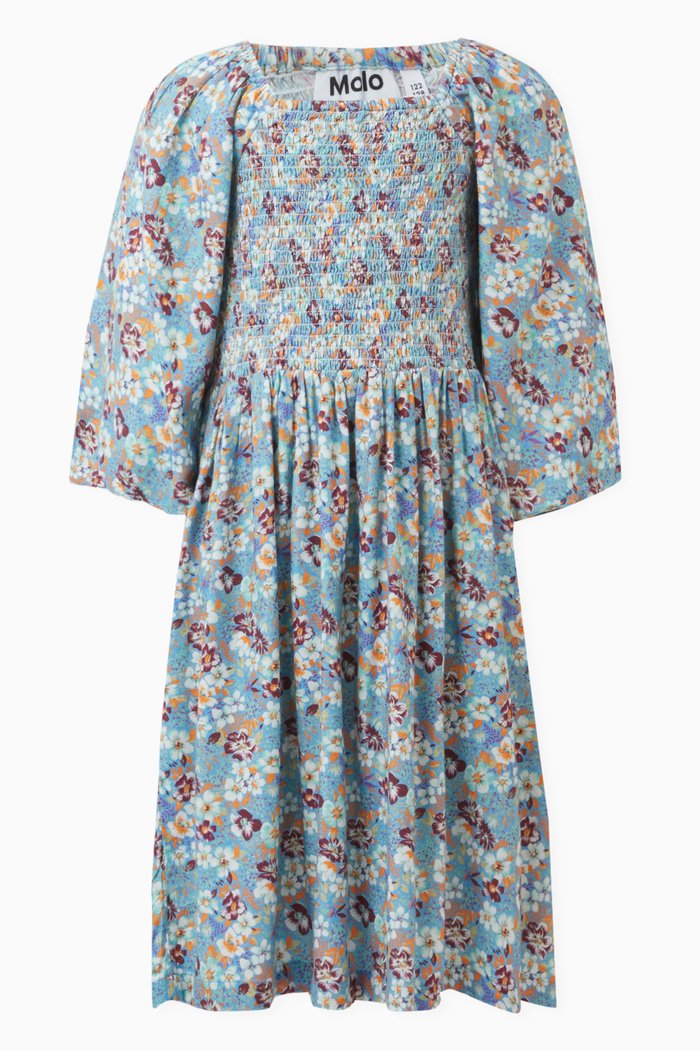 

Spring Bloom Smocked Dress in Cotton-blend, Multicolour