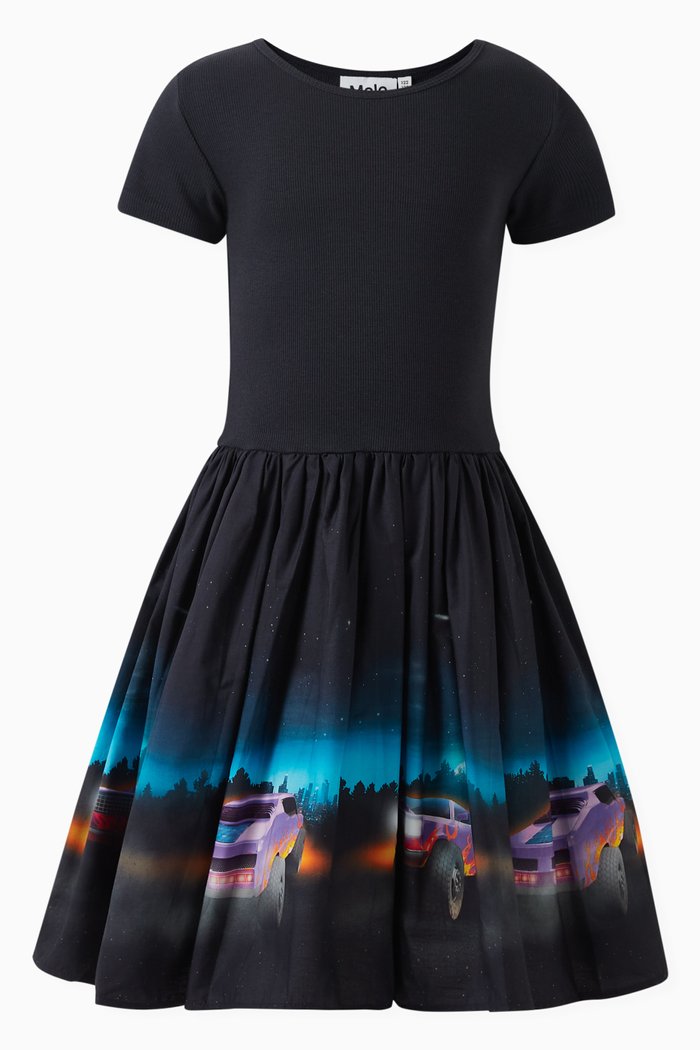 

Cissa Dress in Cotton Poplin, Black