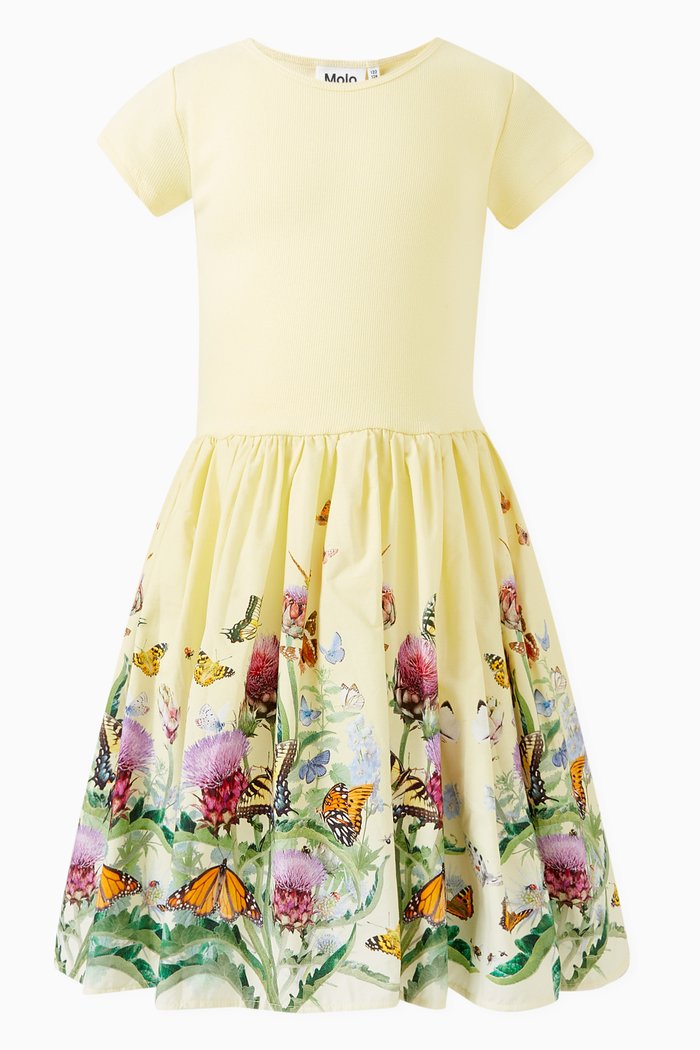 

Cissa Dress in Cotton Poplin, Yellow