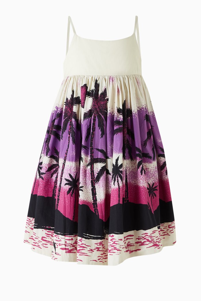 

Twilight Printed Dress in Cotton, Multicolour