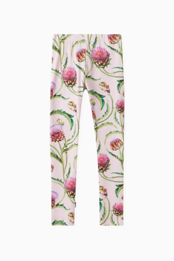 

Niki Floral Printed Leggings in Organic-cotton, Pink