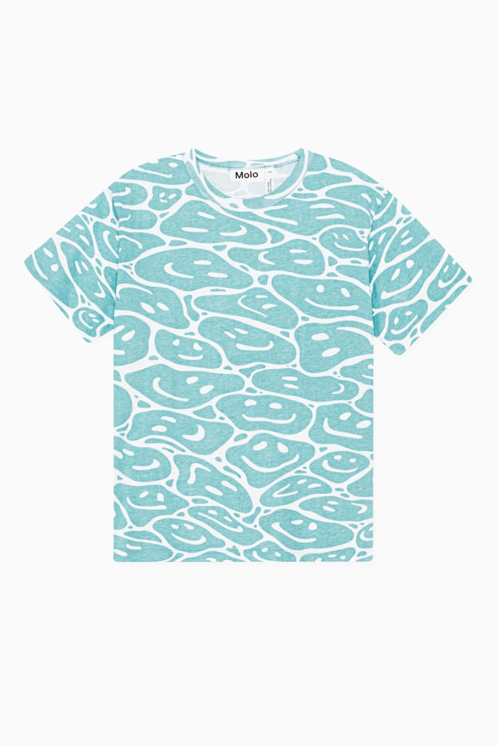 

Variety Hearts-print T-shirt in Organic Cotton, Blue