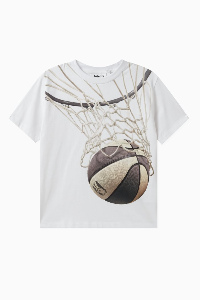 

Riley Basket Net T-shirt in Cotton, White