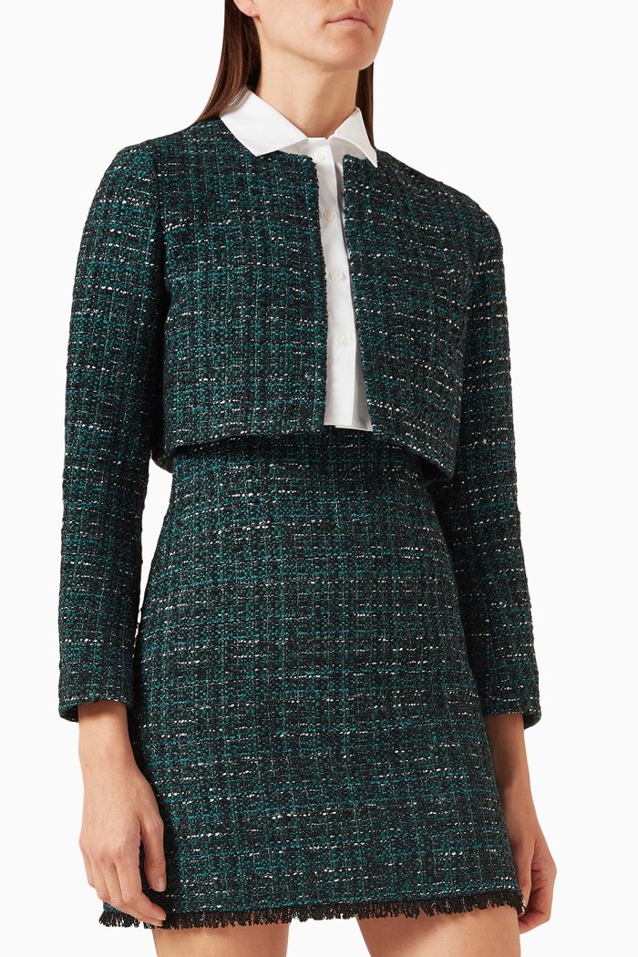 

Rizelda Jacket & Dress Set in Tweed, Green