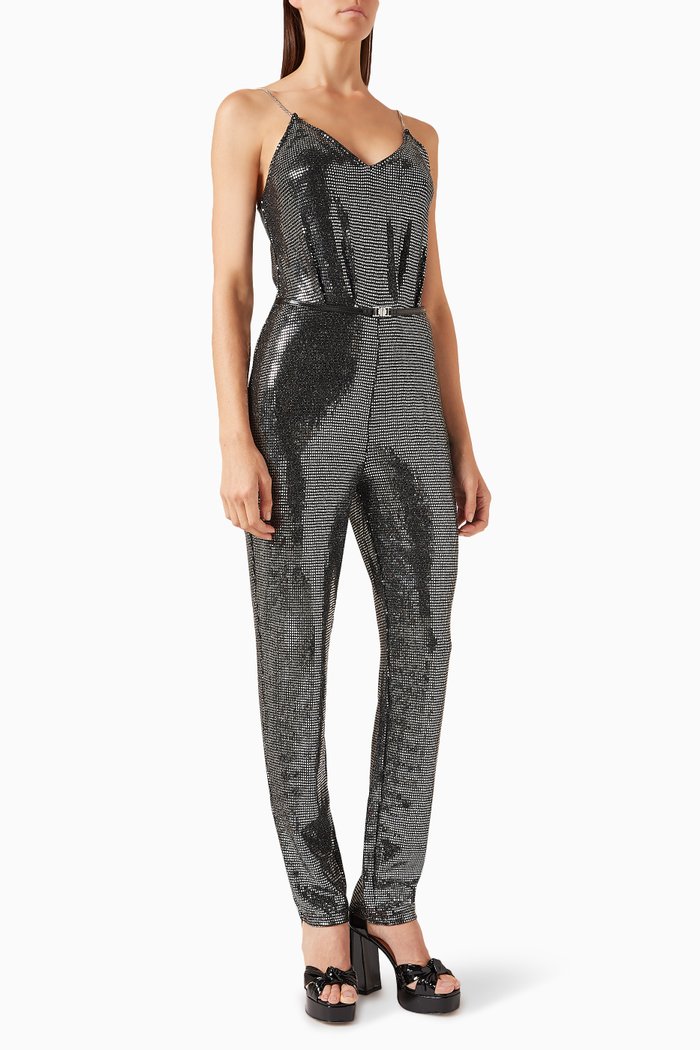

Pilexisette Jumpsuit in Sequin, Silver