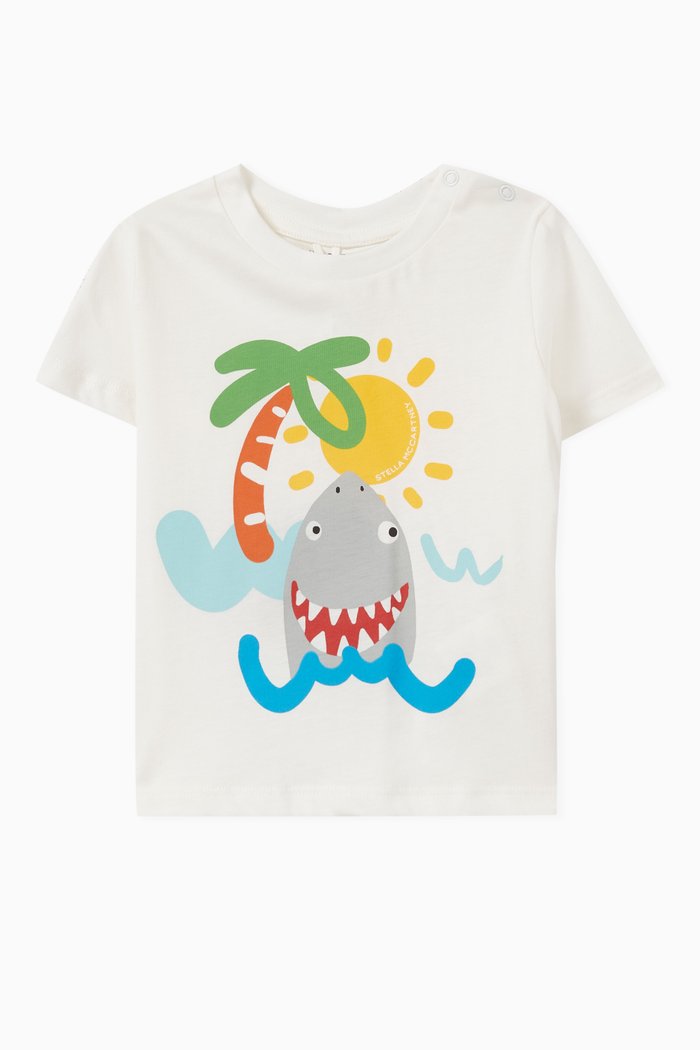 

Graphic Print T-Shirt in Cotton, White