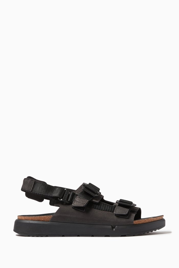 Shinjuku Sandals in Leather, Black