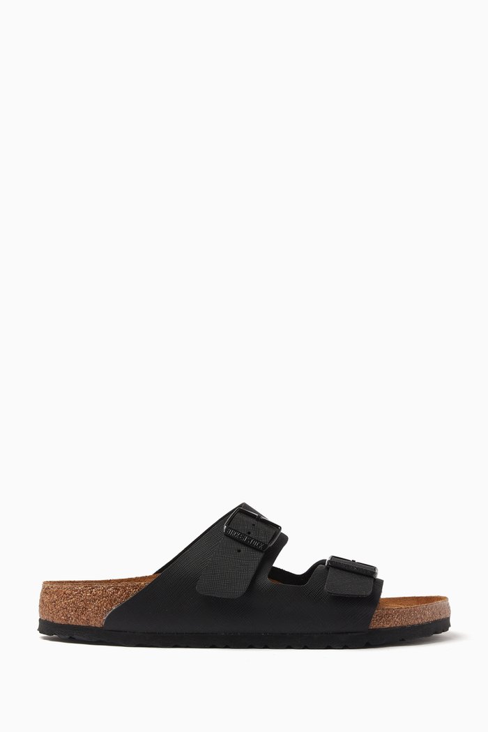 

Arizona Sandals in Saffiano Birko-Flor®, Black