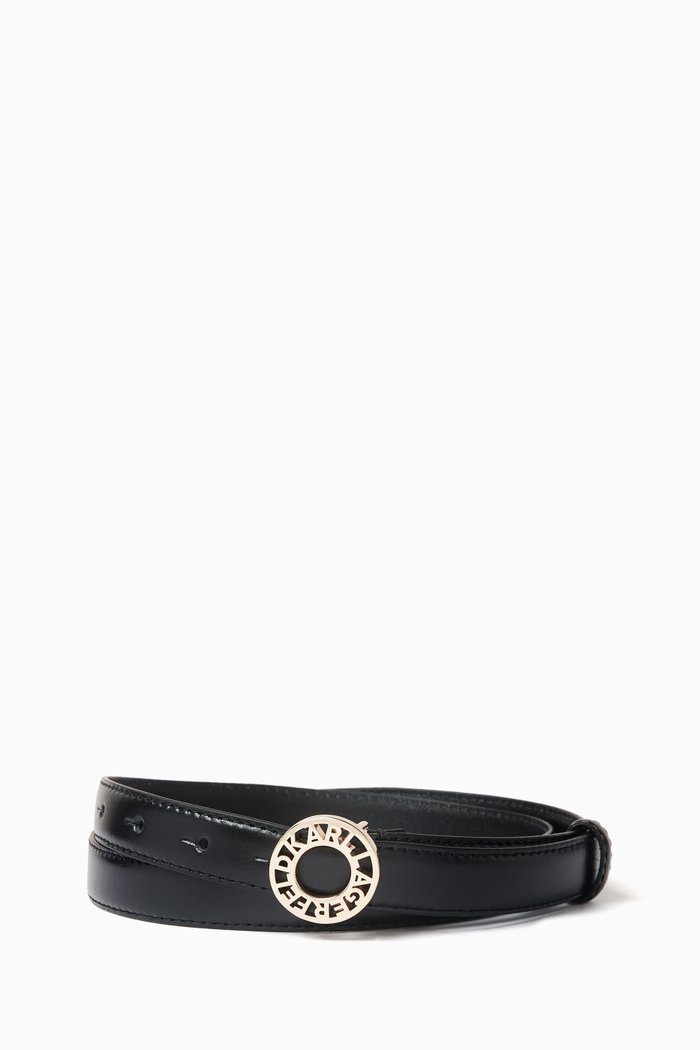 

K/Disk Hip Belt in Leather, Black