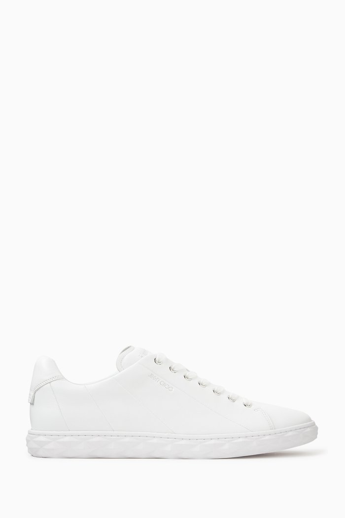 

Diamond Light Low-Top Sneakers in Nappa Leather, White