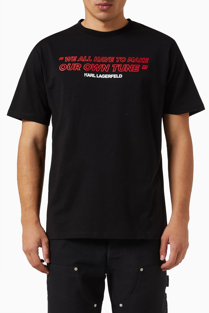 

Logo T-shirt in Stretch Cotton, Black